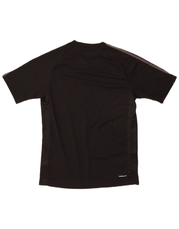 Adidas Herre Aeroready Grafisk T-Shirt Top Lille Sort Polyester