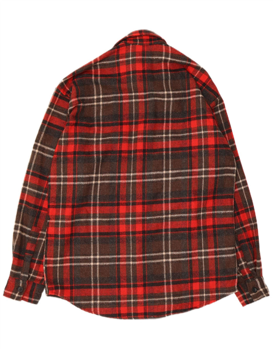 Vintage flannelskjorte til mænd, stor rød ternet uld