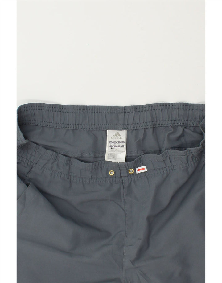 ADIDAS Mens Graphic Sport Shorts Medium  Grey Polyester Vintage Adidas and Second-Hand Adidas from Messina Hembry 