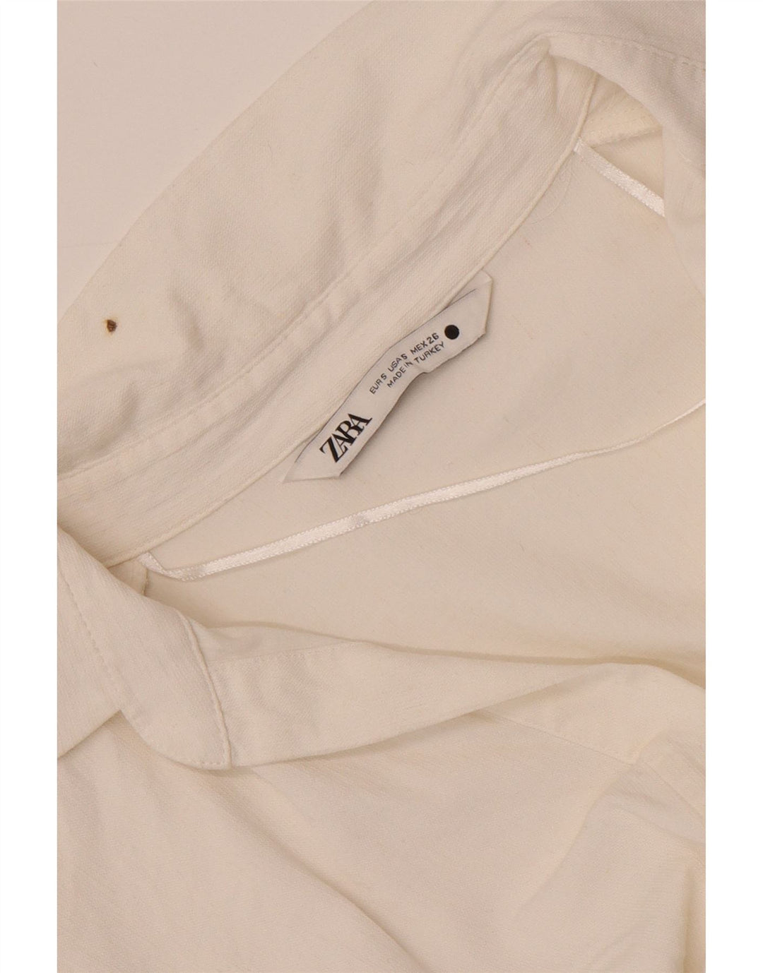 Zara Womens Crop Shirt Bluse UK 10 Small White