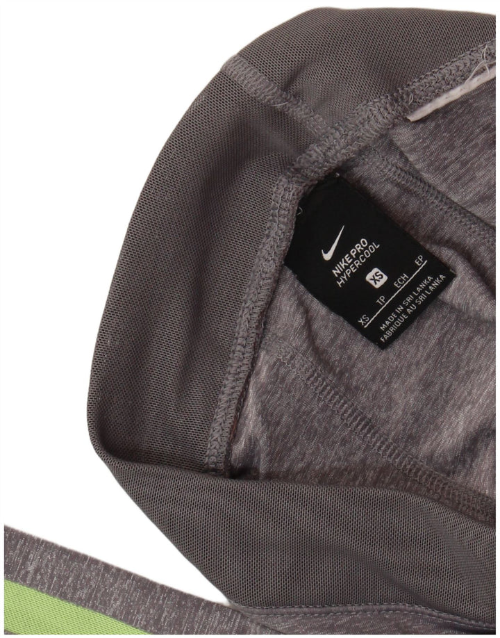 NIKE Grafiske Leggings til kvinder UK 6 XS Grå