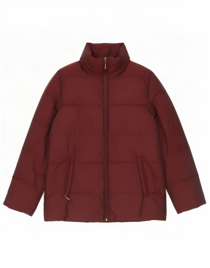 Zara polstret jakke til kvinder UK 14 Medium Maroon