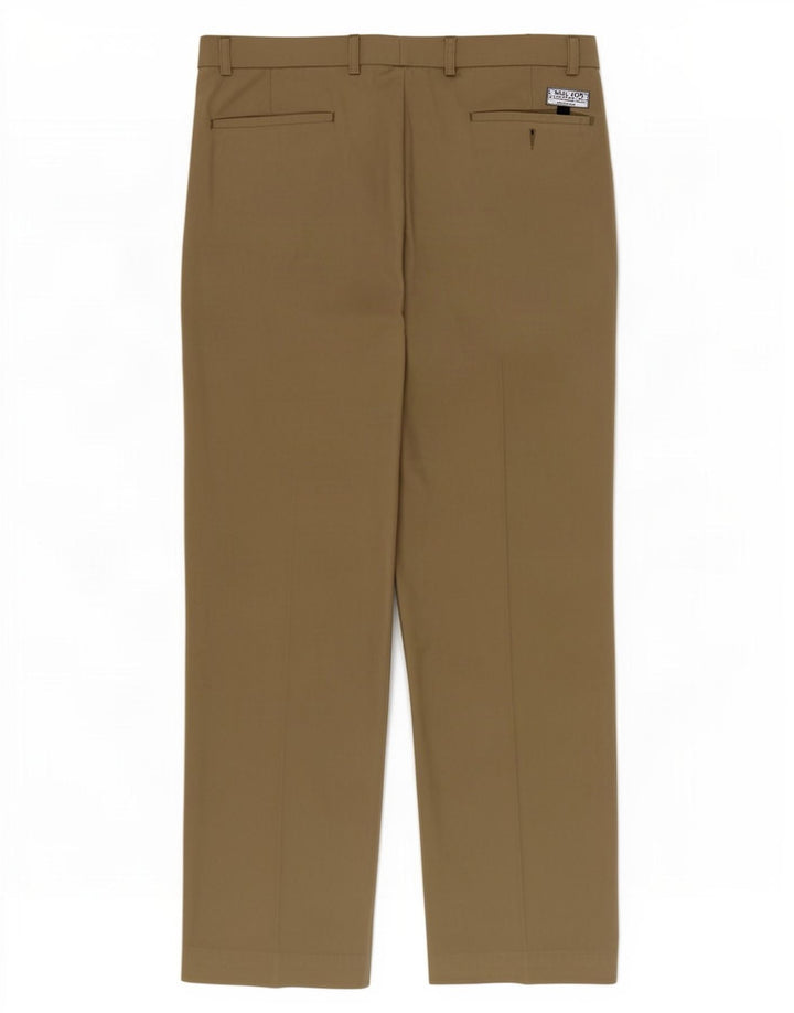 Marks & Spencer Herre Pegged Casual Bukser W34 L31 Khaki Polyester