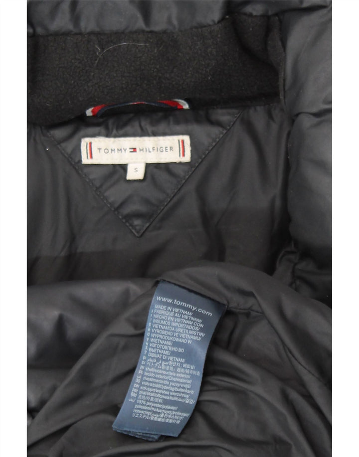 Tommy Hilfiger Dame Polstret Frakke UK 10 Small Grå Polyester