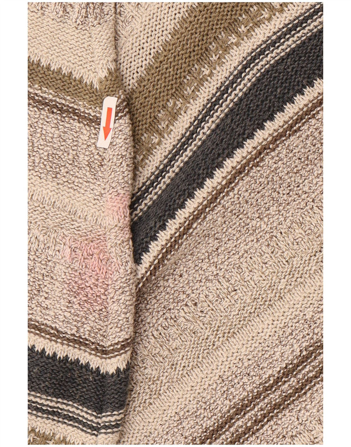 Angelo Litrico Herre Boat Neck Jumper Sweater Medium Grå Stribet Bomuld