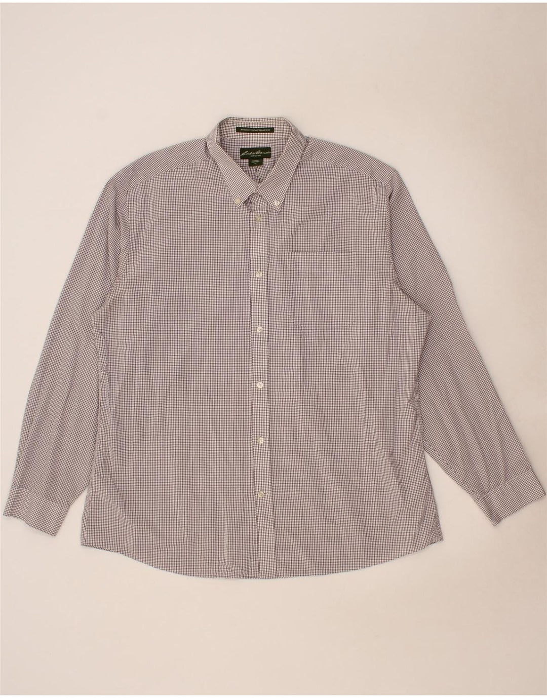 EDDIE BAUER Mens Relaxed Fit Shirt XL Brown Check Cotton Vintage Eddie Bauer and Second-Hand Eddie Bauer from Messina Hembry 