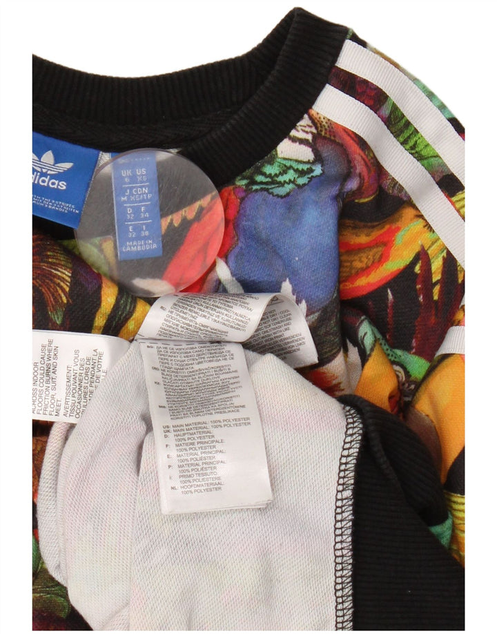 Adidas Dame Oversized Sweatshirt Jumper UK 6 XS Flerfarvet Tropical