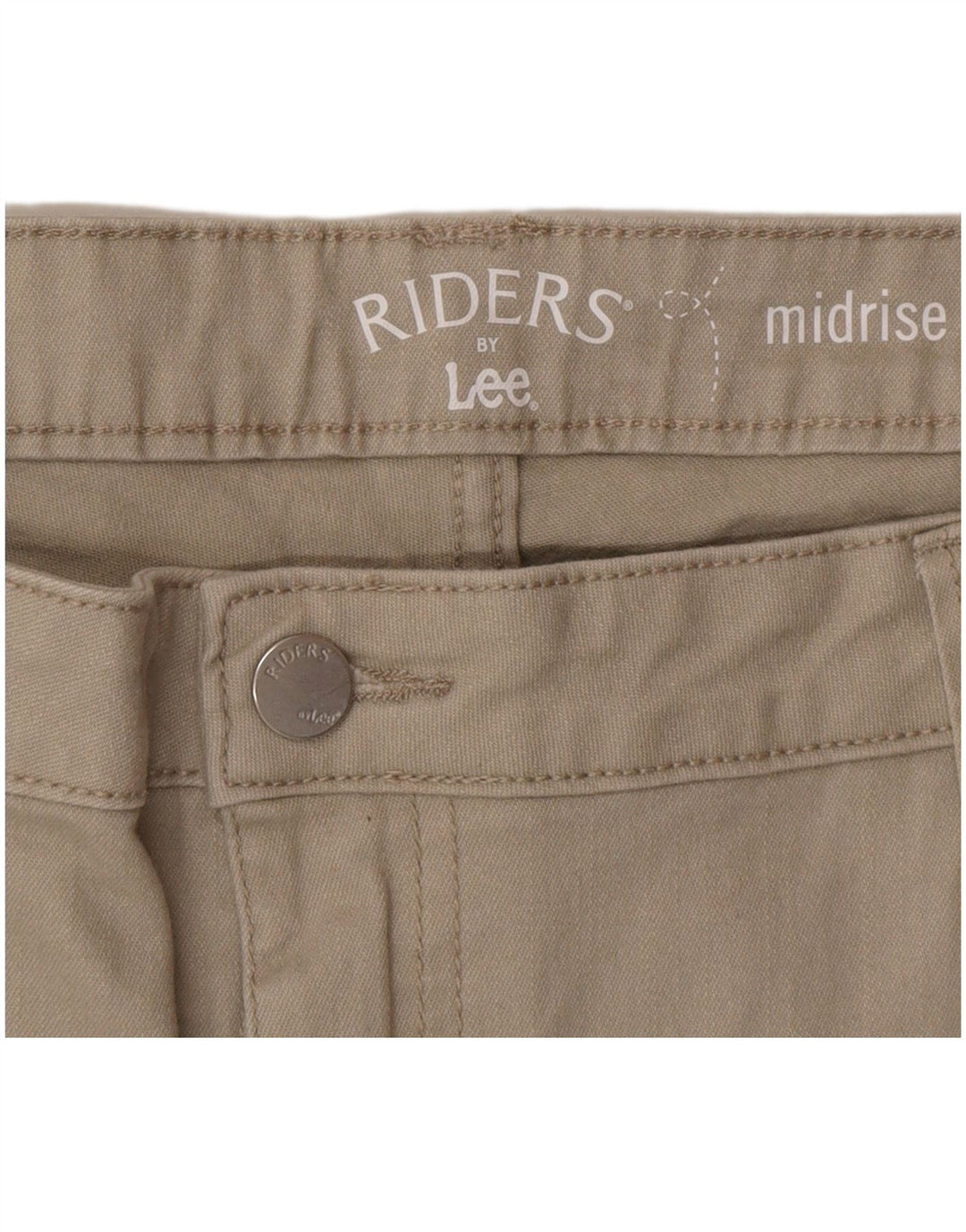 Lee Womens Riders Mid Rise Casual Shorts W38 2XL Beige