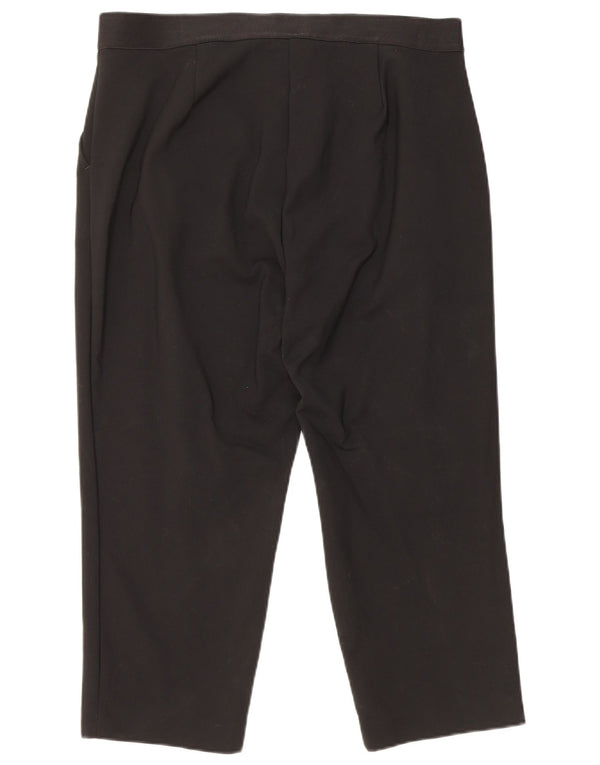 Marks & Spencer Dame Capri Bukser UK 16 Large W42 L21 Sort Bomuld