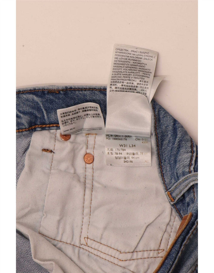 Levi's Herre 511 Slim Jeans W31 L34 Blå Bomuld