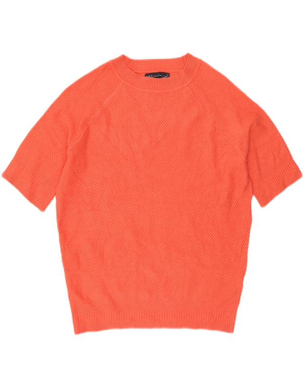 Marks & Spencer Dame sweater med rund hals DK 12 Medium Orange