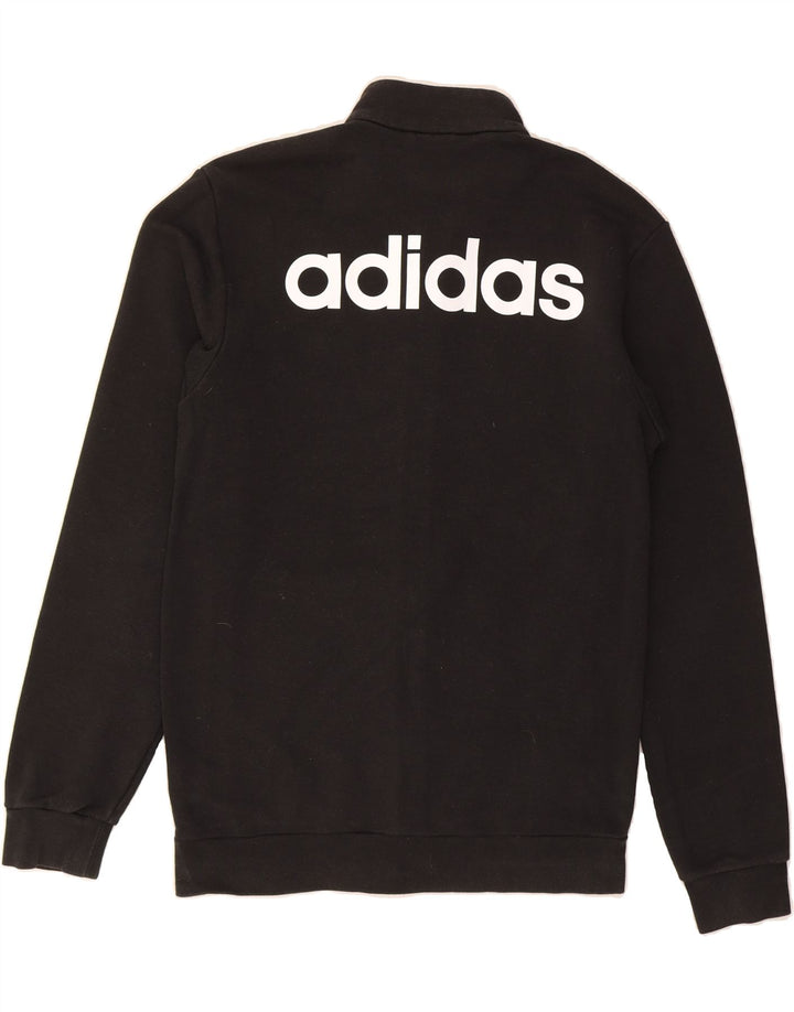 ADIDAS Mens Graphic Tracksuit Top Jacket Small Black Cotton Vintage Adidas and Second-Hand Adidas from Messina Hembry 