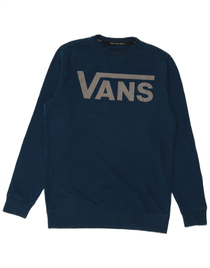 VANS Grafisk sweatshirt til mænd, lille blå bomuld