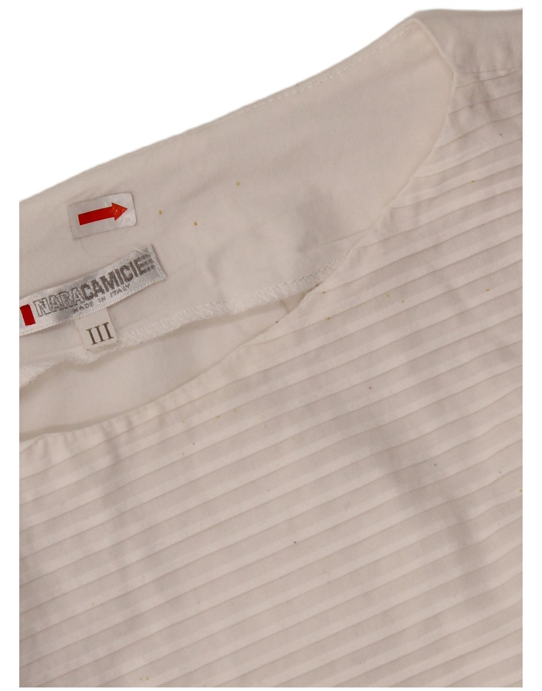 NARACAMICIE Dame ærmeløs bluse Top UK 8 Lille hvid nålestribet bomuld