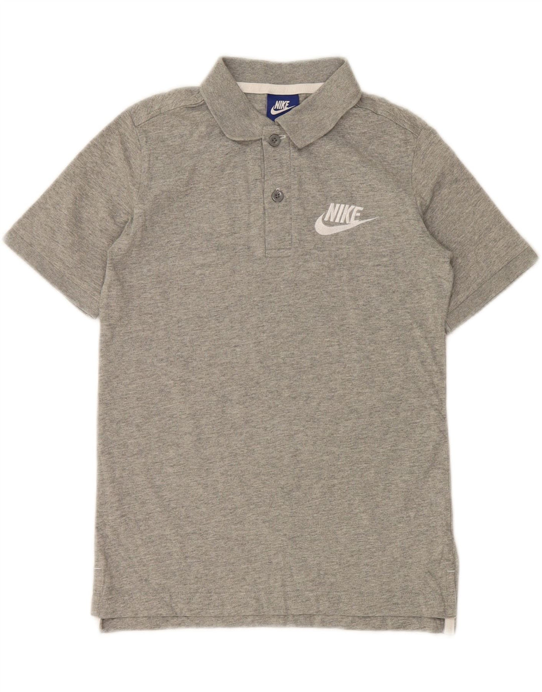 NIKE Boys Polo Shirt 10-11 Years Medium Grey Cotton Vintage Nike and Second-Hand Nike from Messina Hembry 