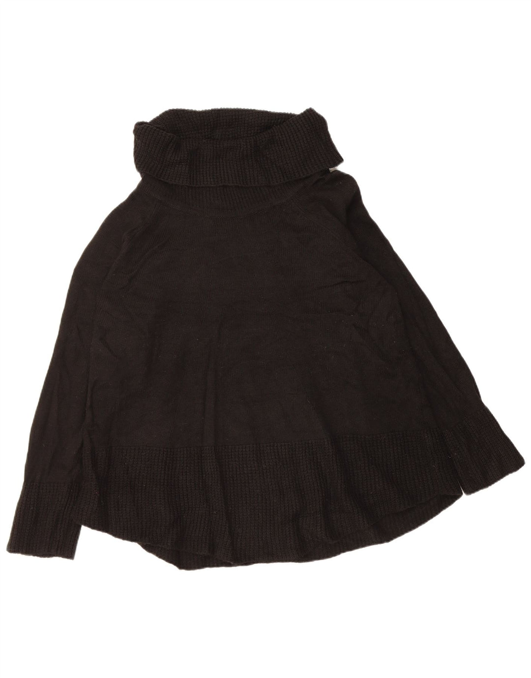 CALVIN KLEIN Dame Rullehals sweater UK 18 XL Sort Akryl