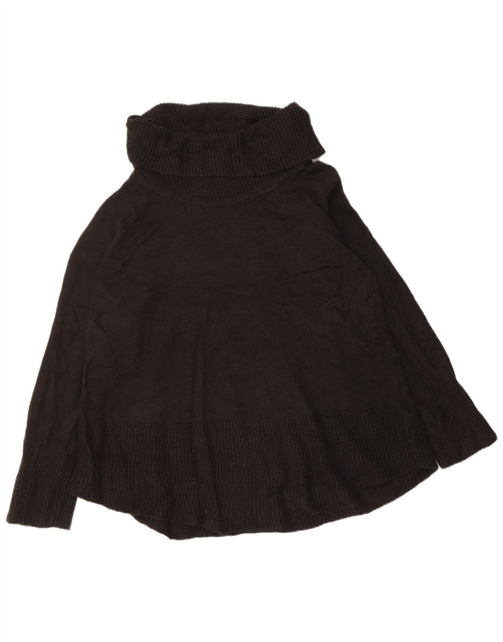 CALVIN KLEIN Dame Rullehals sweater UK 18 XL Sort Akryl