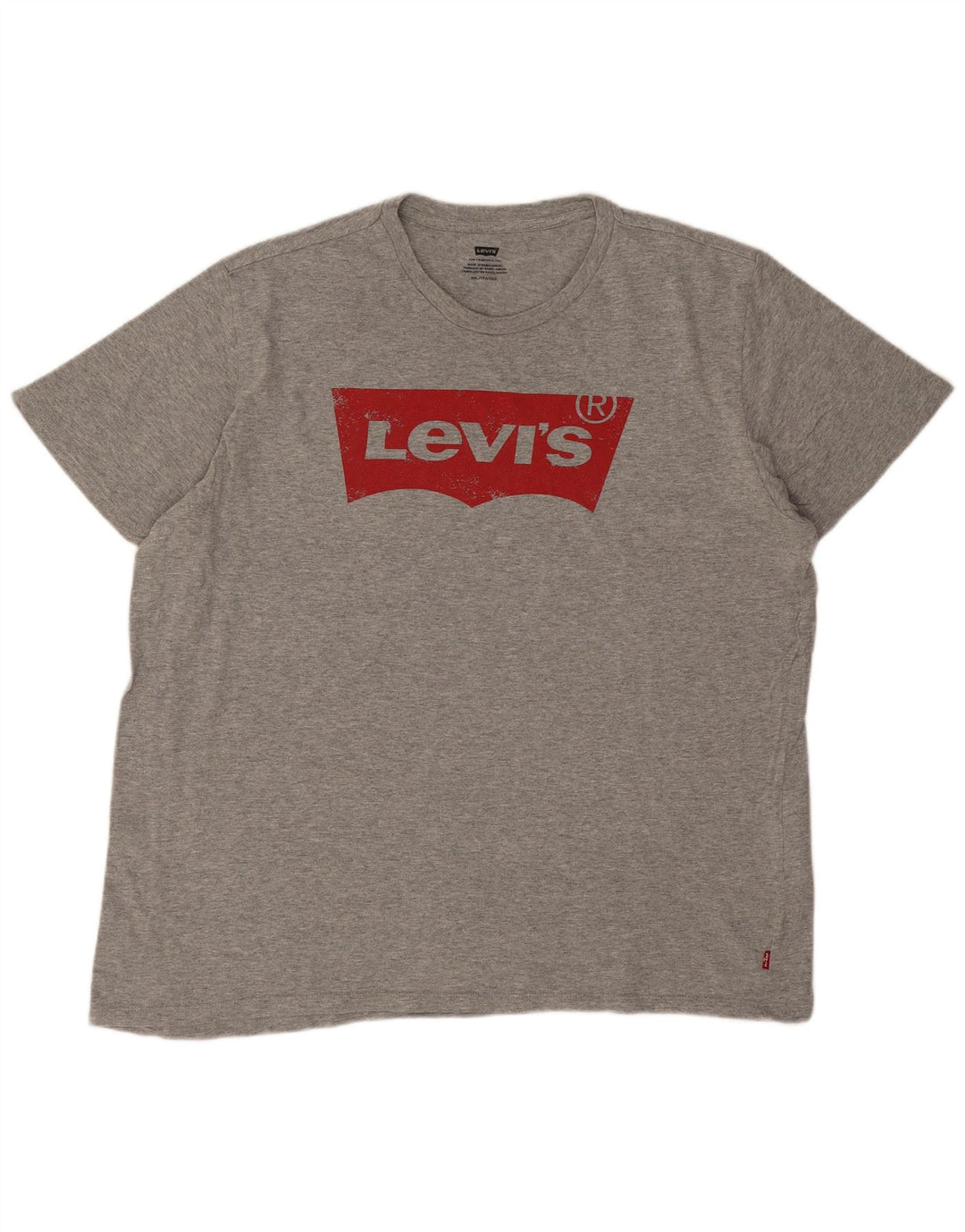 Levi's Herre grafisk T-shirt Top 2XL Grå Bomuld Logo
