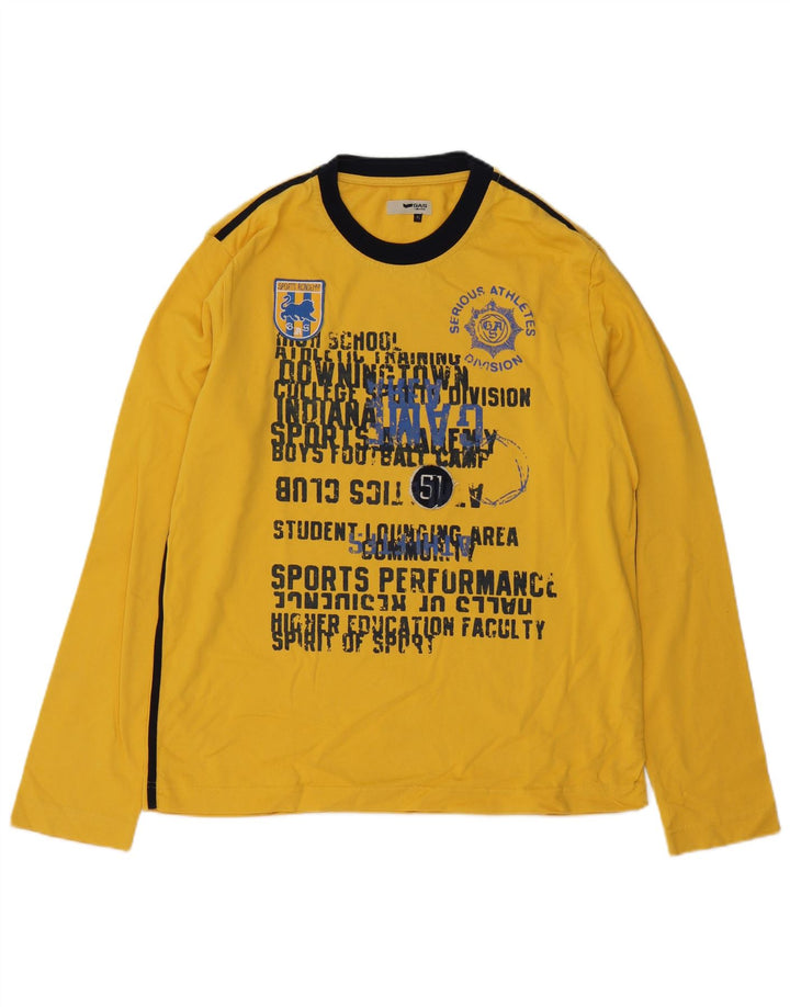 Gas Herre Grafisk Top Langærmet XL Gul Colourblock