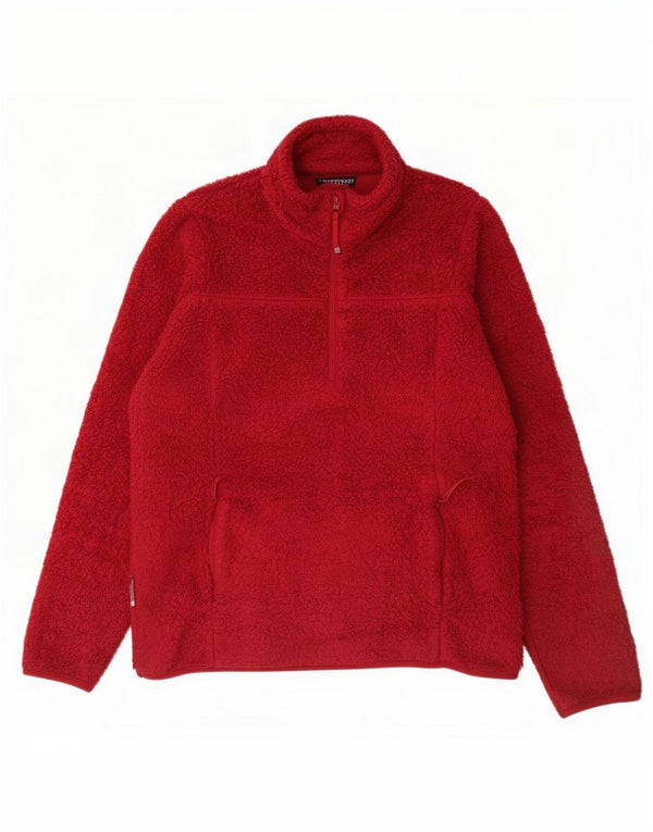 Mountain Warehouse Womens Zip Neck Fleece Jumper UK 12 Medium Pink