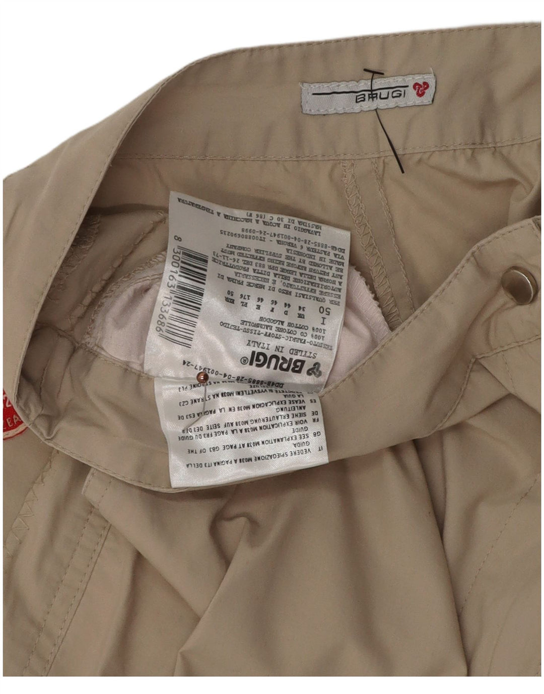BRUGI Womens Chino Shorts W34 Large Beige Cotton
