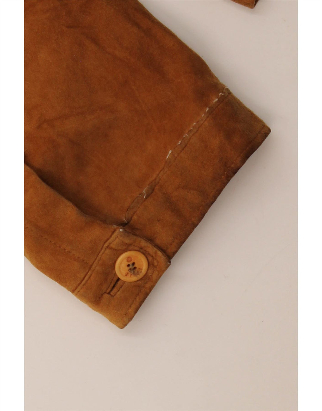 VINTAGE Herre ruskindsjakke IT 50 Stort beige læder