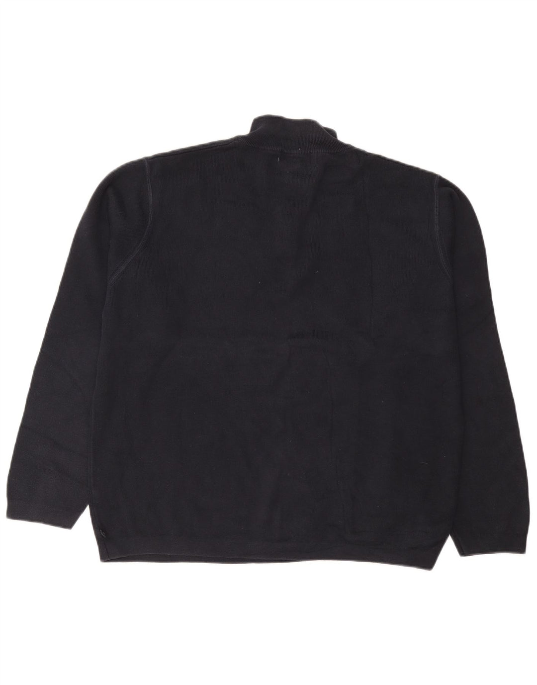 Marks & Spencer Herre Blue Harbor Zip Neck Jumper Sweater XL Navy Blue