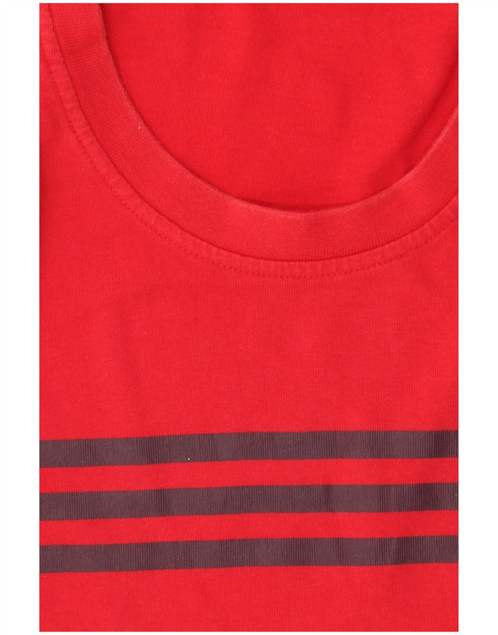 Adidas Grafisk T-shirt top til mænd, stor rød bomuld