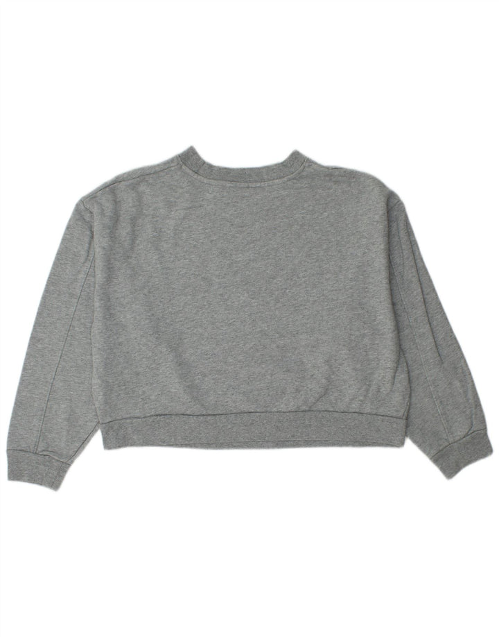 Levi's Womens Oversized Crop Graphic Sweatshirt Jumper UK 10 Small Grå