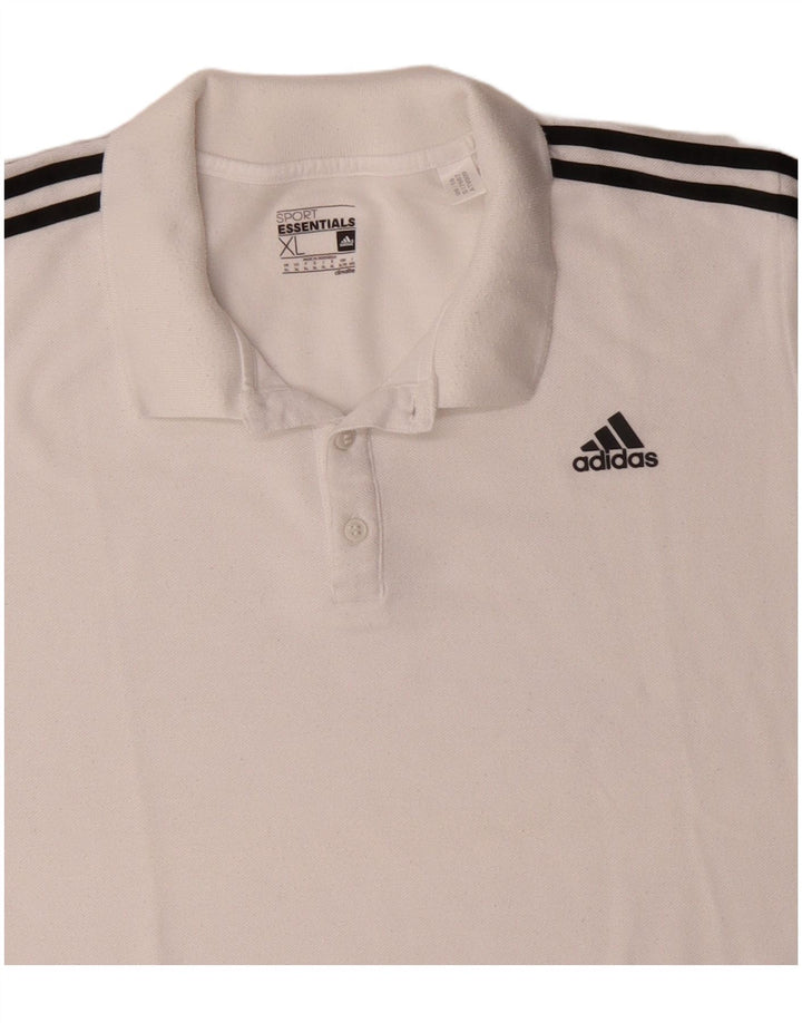 Adidas Herre Climalite Polo Shirt XL Hvid Polyester