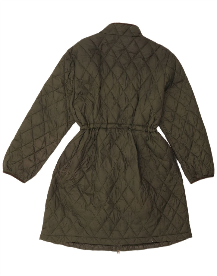 Marks & Spencer Quiltet, polstret frakke til kvinder UK 18 XL Khaki Polyamid
