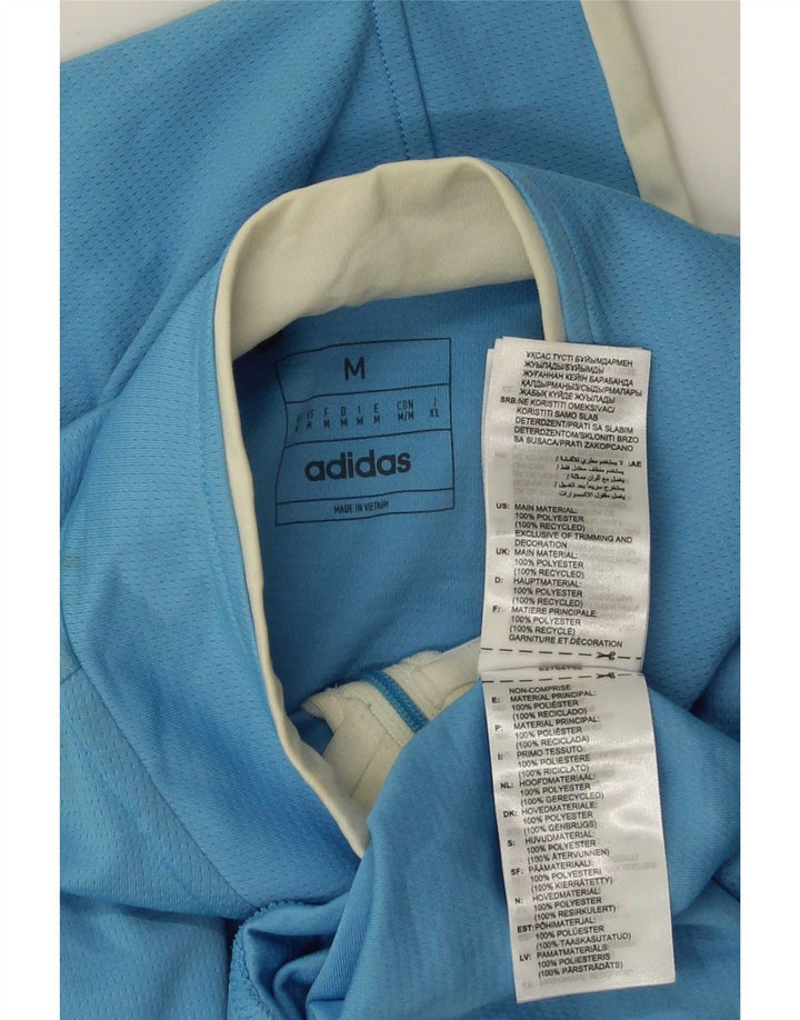 Adidas Herre Pullover med lynlås-hals Træningsdragt Top Medium Blue Polyester
