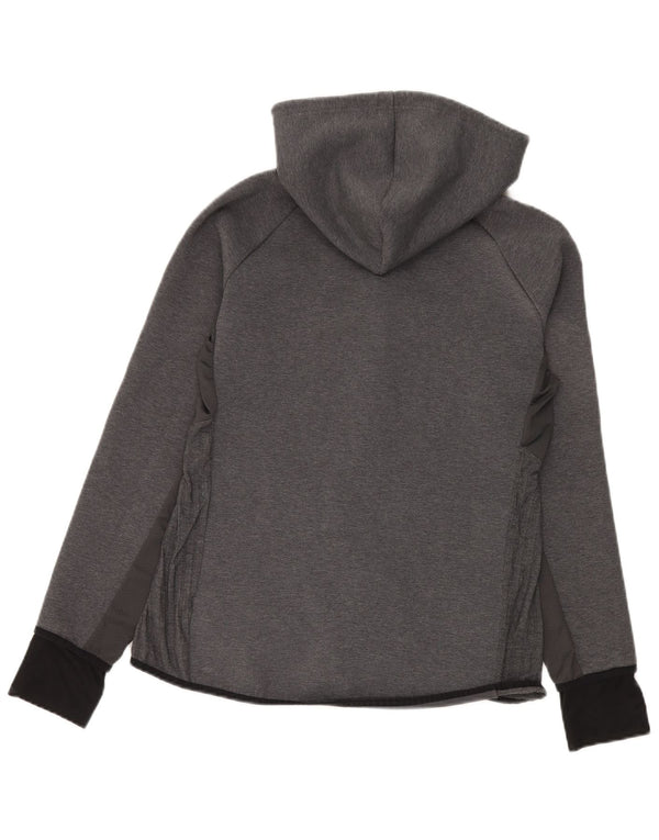 Adidas Dame Hættetrøje Sweater UK 14 Stor Grå Bomuld