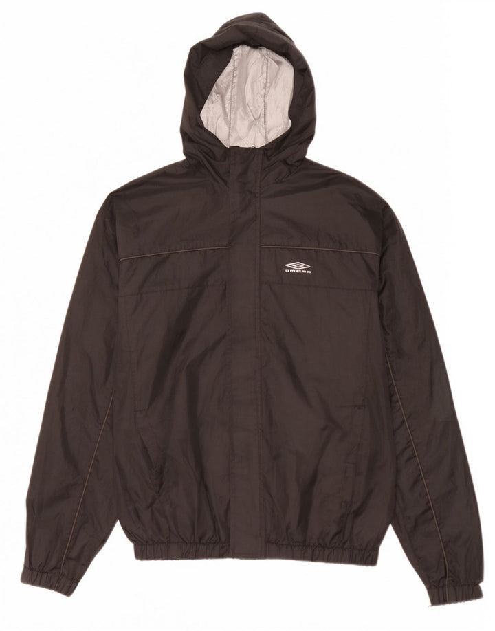 Umbro Drenge Hætte Regnjakke 11-12 År Stor Sort Polyester