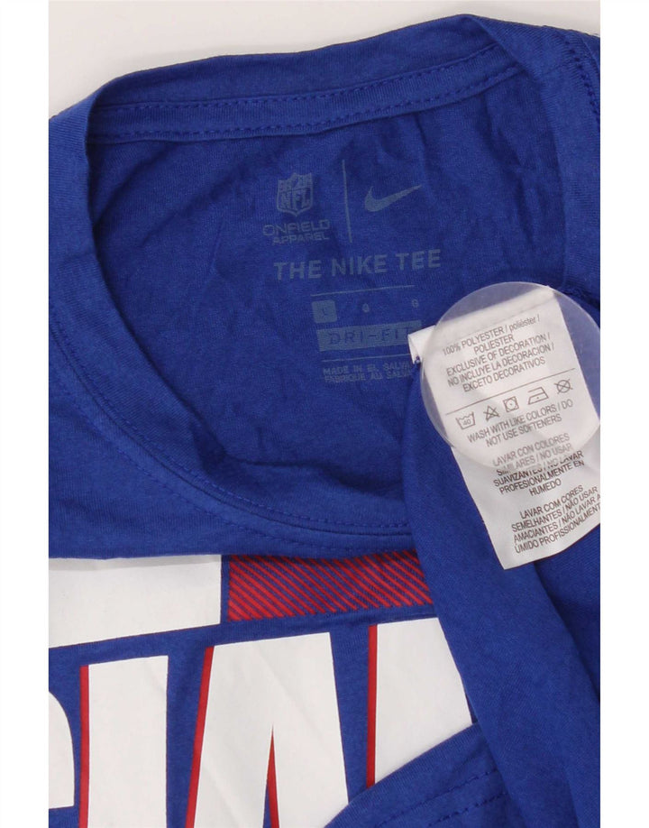 Nike Herre New York Giants Grafisk T-Shirt Top Stor Blå Polyester