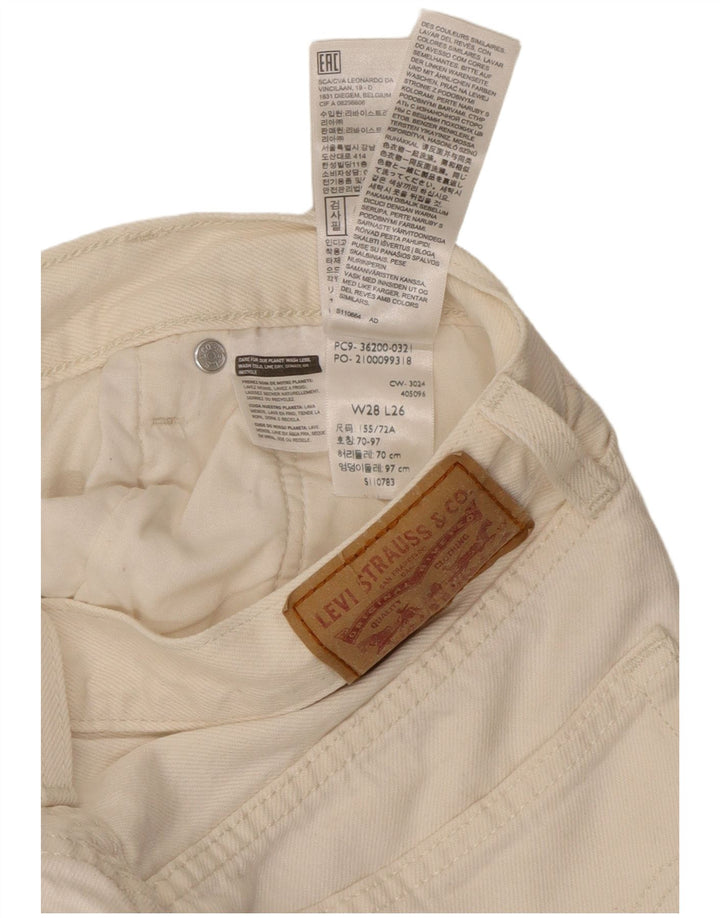 Levi's koniske jeans til kvinder W28 L26 hvid bomuld