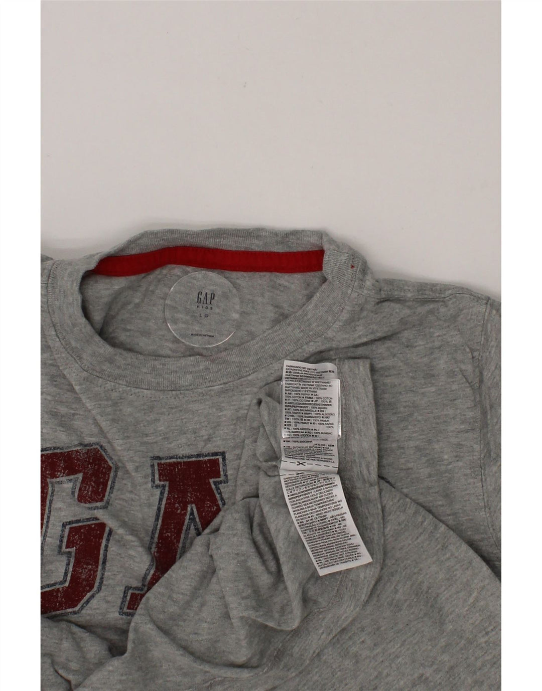 GAP Boys Graphic T-Shirt Top 9-10 Years Large Grey Cotton Vintage Gap and Second-Hand Gap from Messina Hembry 