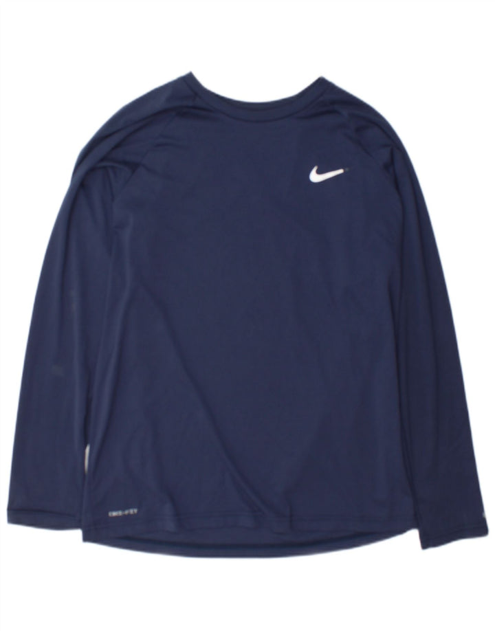 Nike Herre Dri Fit Top Langærmet Medium Marineblå