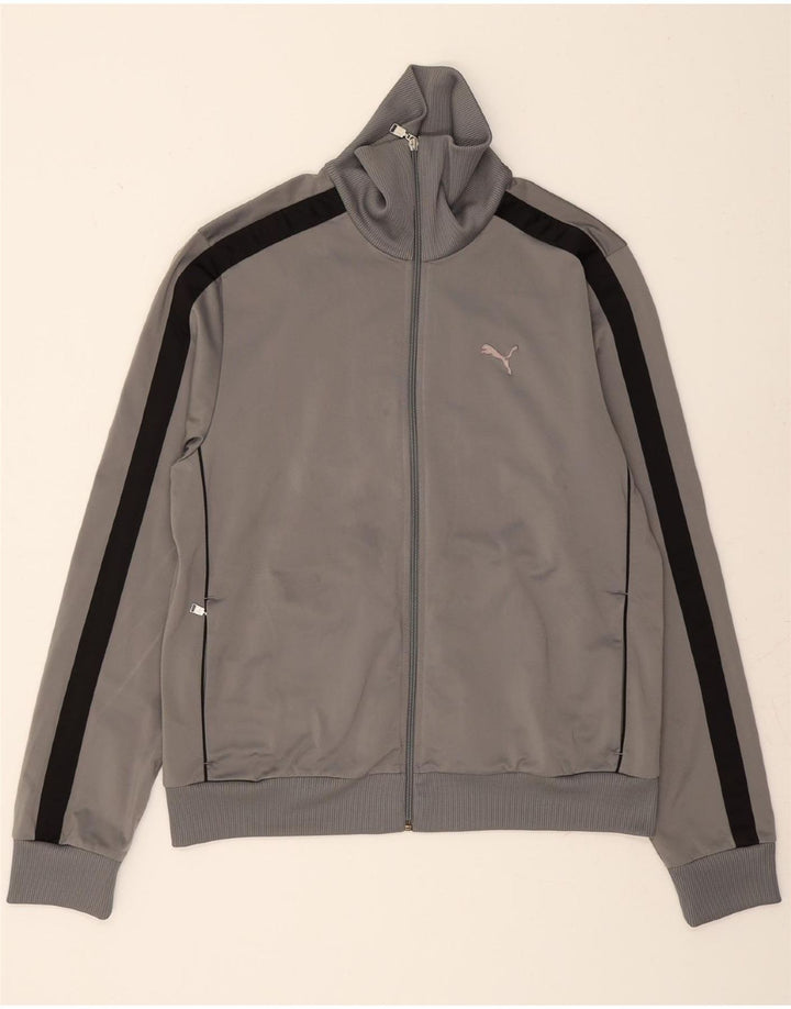 PUMA Mens Tracksuit Top Jacket XL Grey Colourblock Polyester Vintage Puma and Second-Hand Puma from Messina Hembry 