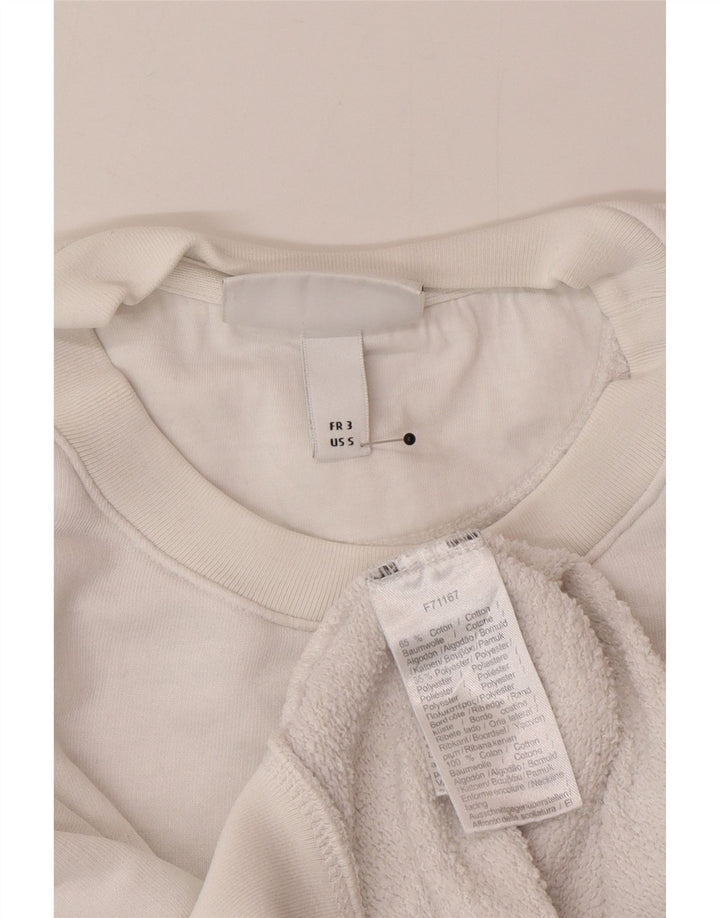 Lacoste Herre grafisk sweatshirt trøje størrelse 3 Lille hvid bomuld