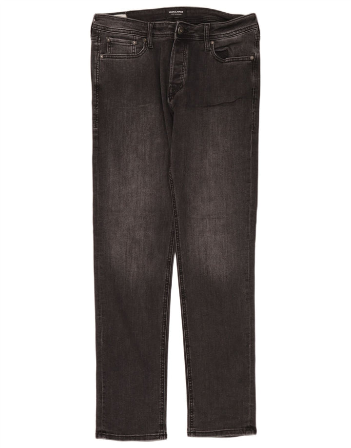 Jack & Jones Herre Slim Jeans W33 L32 Sort Bomuld