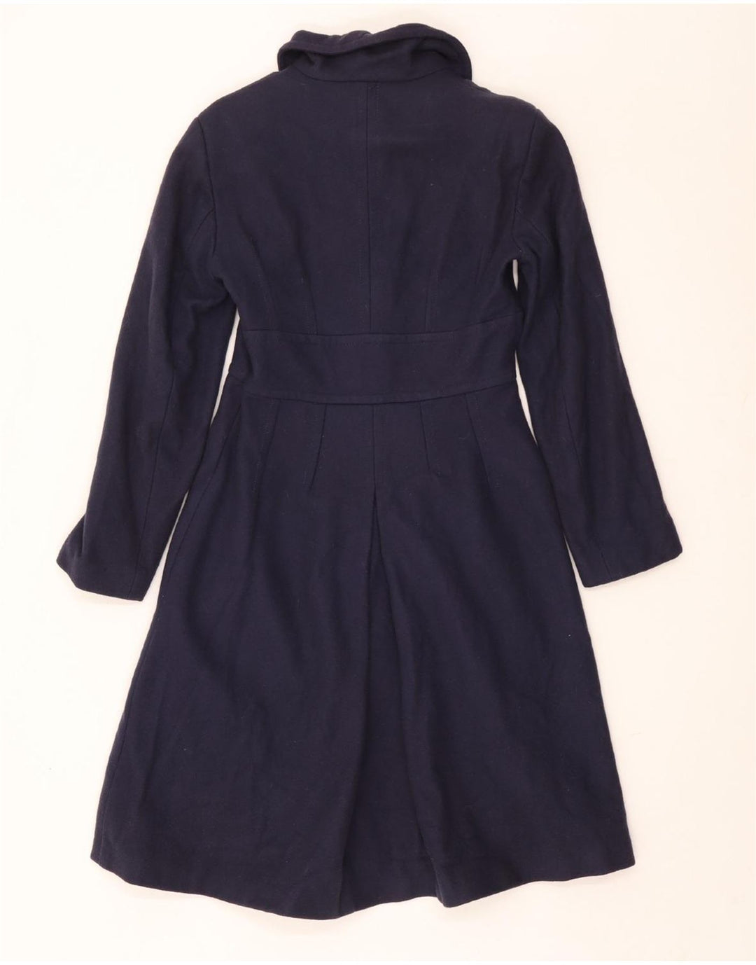 FRANSK FORBINDELSE Dame Princess Coat UK 10 Small Navy Blue Uld