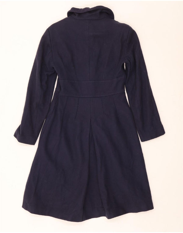 FRANSK FORBINDELSE Dame Princess Coat UK 10 Small Navy Blue Uld