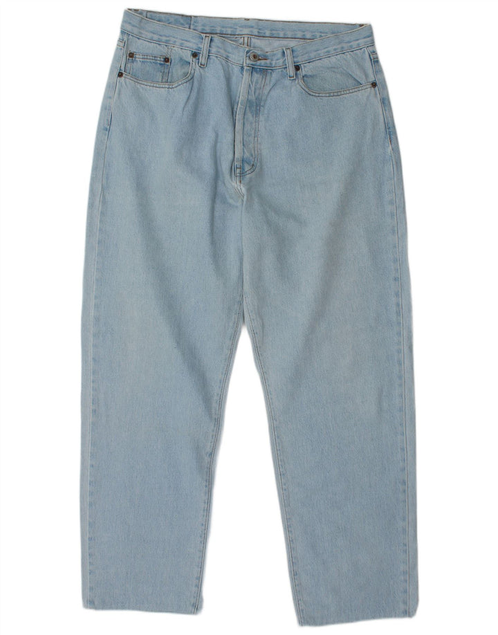 SCHOTT Herre tilspidsede jeans W34 L30 Blå