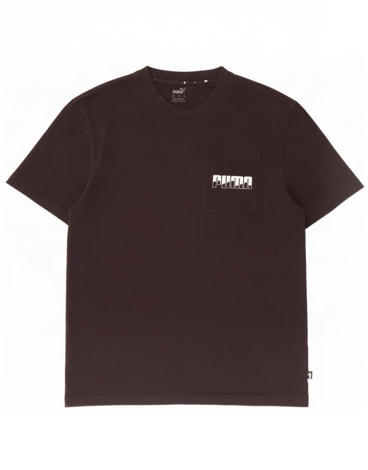 Puma Herre Grafisk T-Shirt Top Medium Sort Bomuld