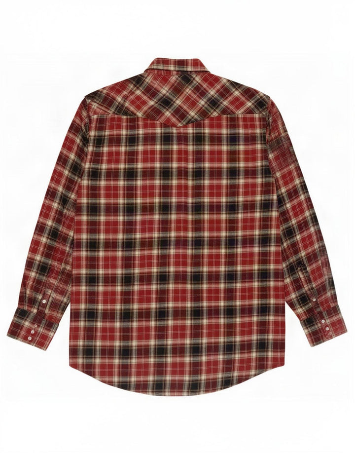 Wrangler Herre høj flannelskjorte Stor flerfarvet ternet bomuld