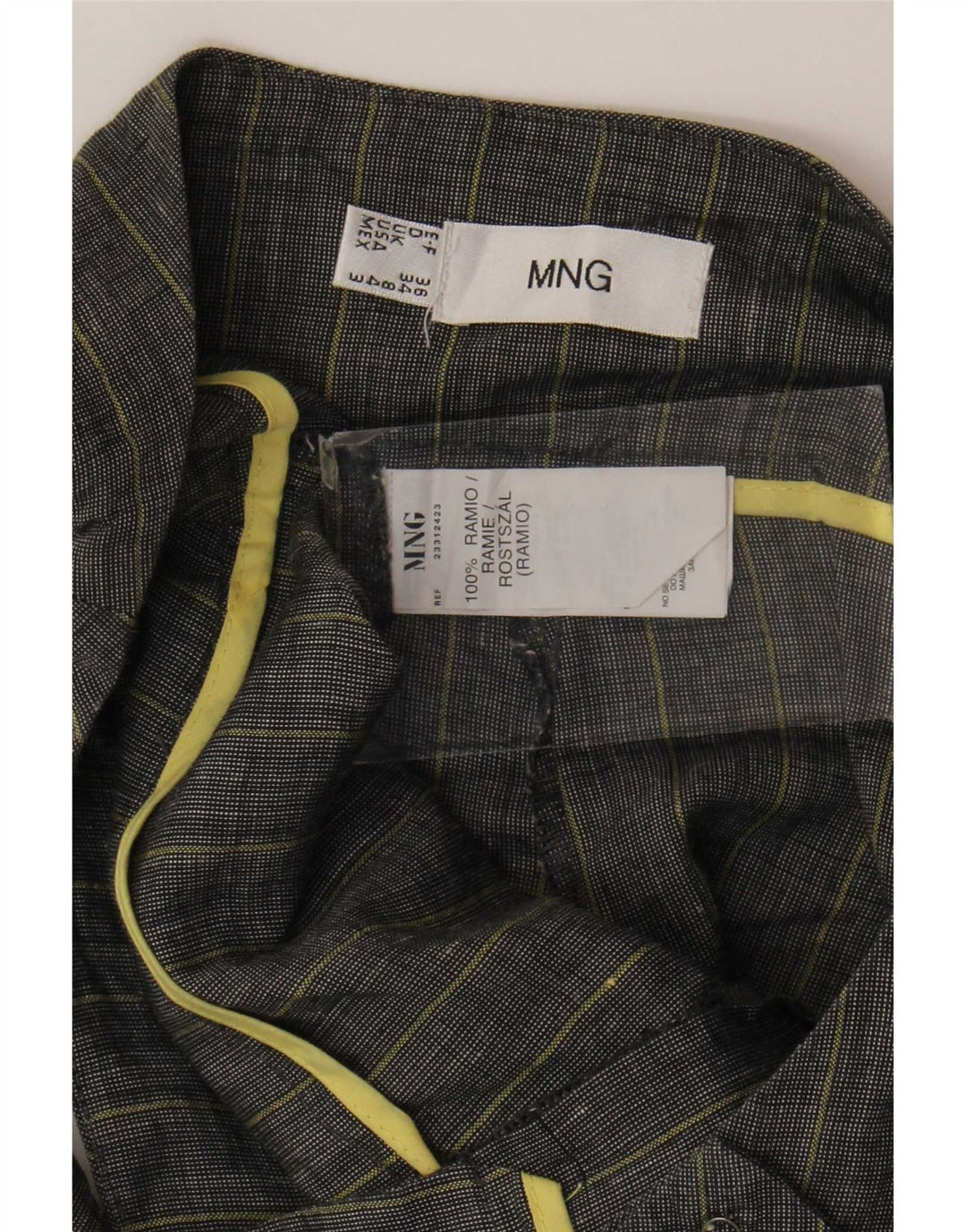 Mango Dame Flare Suit Bukser UK 8 Small W28 L33 Grå Ramie