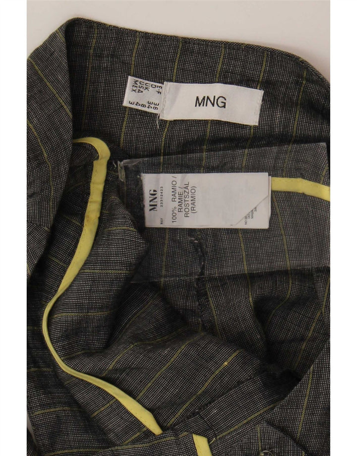 Mango Dame Flare Suit Bukser UK 8 Small W28 L33 Grå Ramie