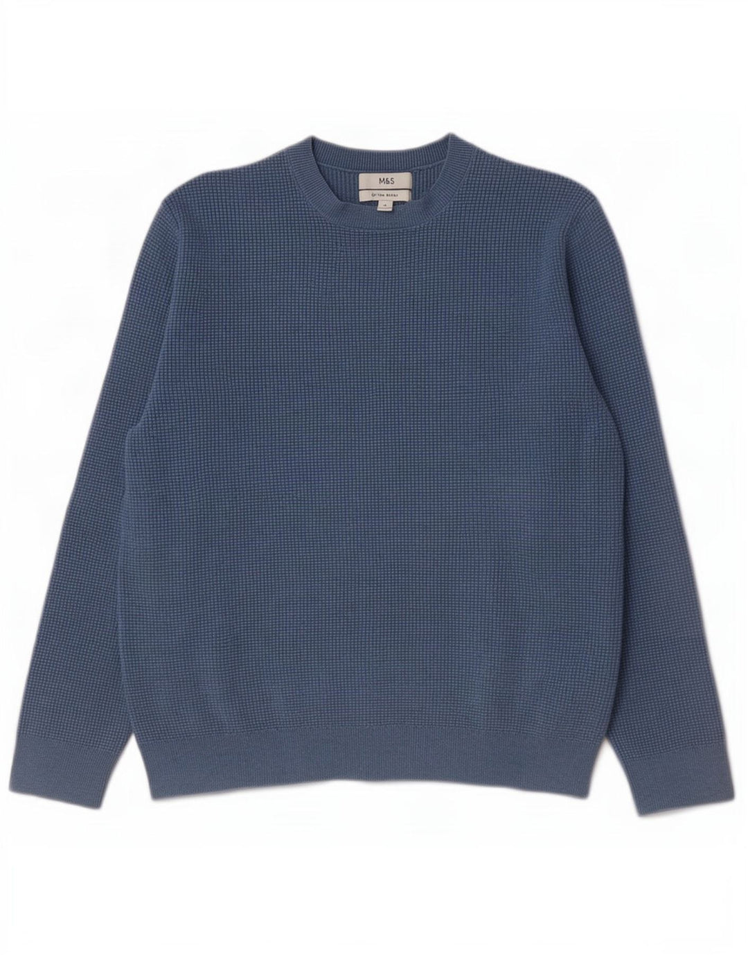 Marks & Spencer Herre sweater med rund hals XL blå polyester