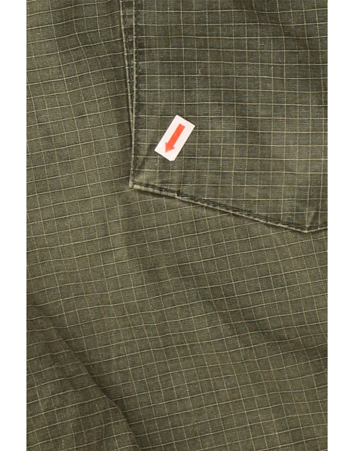 DOCKERS Mens Cargo Shorts W38 XL Green Check
